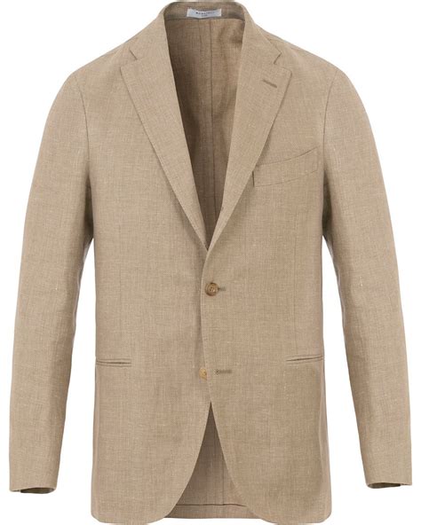 Boglioli K Jacket Linen Wool Herringbone Blazer Beige I Gruppen Kavajer