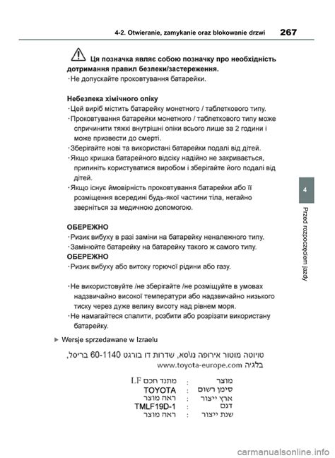 Toyota Rav Phev Instrukcja Obs Ugi In Polish Pages Page