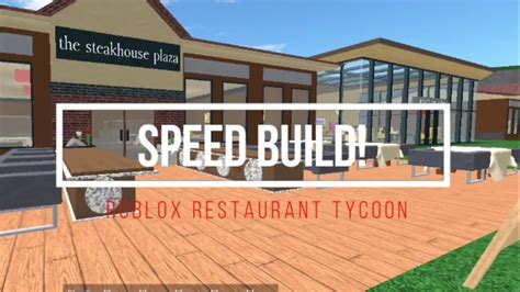 Restaurant Tycoon Speed Build Roblox 2 YouTube