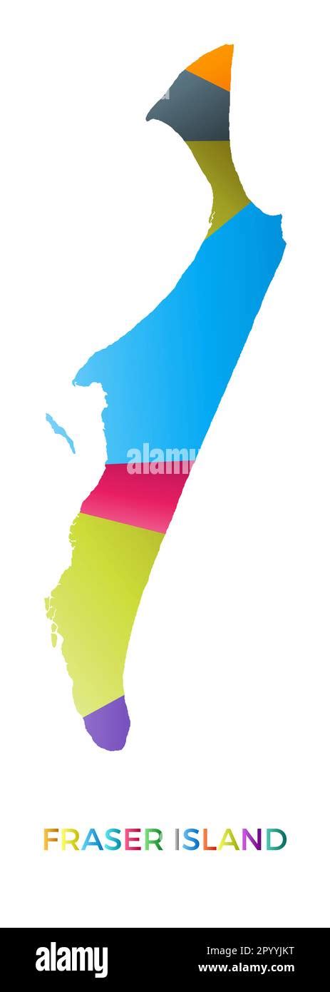 Fraser Island Map Cut Out Stock Images Pictures Alamy