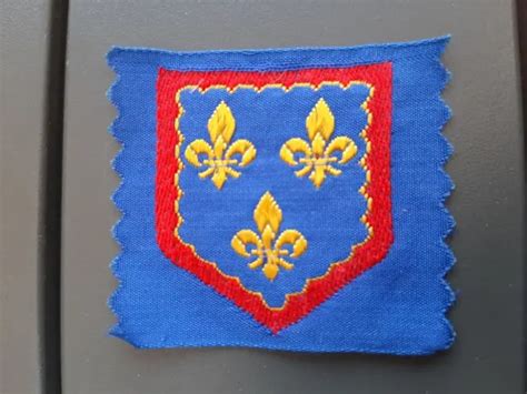 INSIGNE TISSU ANCIEN SCOUT ILE DE FRANCE 1940 50 écusson ORIGINAL patch