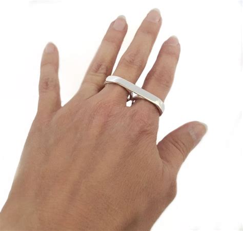 Sterling Two Finger Ring Multi Finger Ring Silver Two Finger Etsy