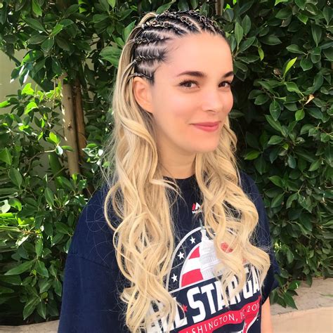 White Cornrows Half