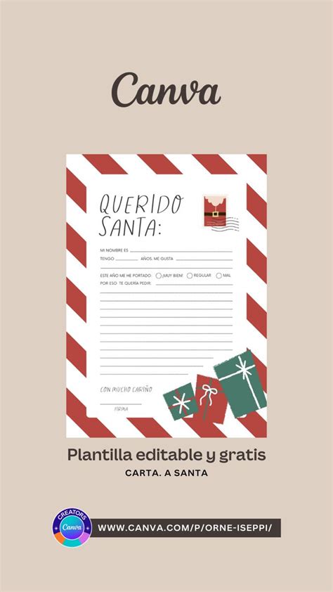 Plantilla Gratis Carta A Santa Claus Para Ni Os Imprimible