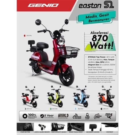 Jual Sepeda Listrik Genio Easton S Easton X Easton Sl E Bike United