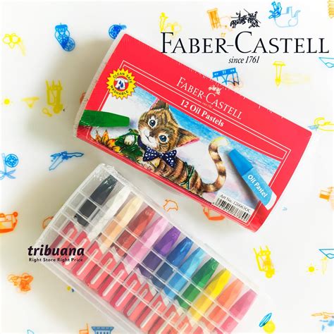 Jual Crayon Faber Castell 12 Warna Edisi Kucing Cat Oil Pastel