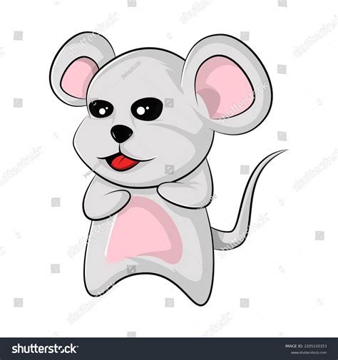 Cute Mouse Cartoon Character Animal Vector Stock Vector Royalty Free