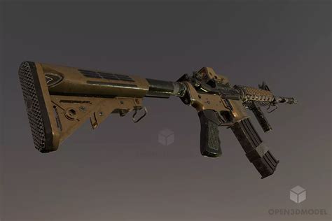 M4 Gun Free 3d Model Blend C4d Dae Fbx Max Open3dmodel