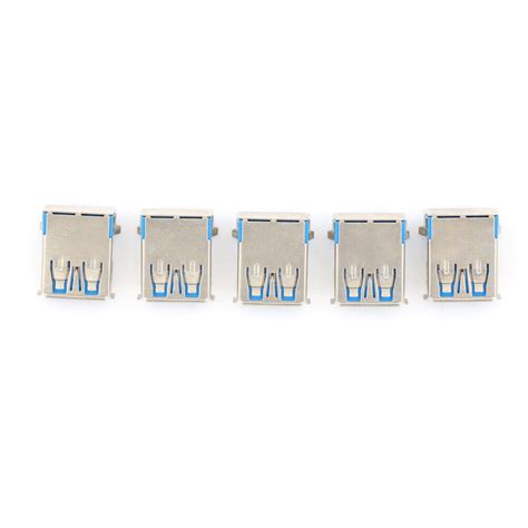 5pcs Usb 30 Type A Female Right Angle 9pin Dip Socket Pcb Solder Connector Fz Ebay