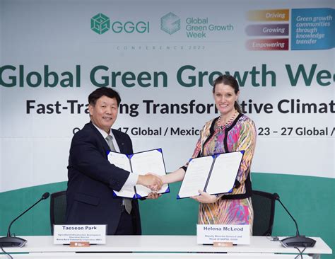 GGGI And Korea Rural Community Corporation Sign MoU For Cooperation On