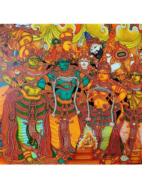 Rukmini Swayamvaram | Kerala Mural Painting by Vishnu Shreedhar ...