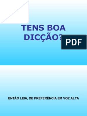 Exerc Cios De Dic O Pdf Natureza Dic O Fonoaudiologia