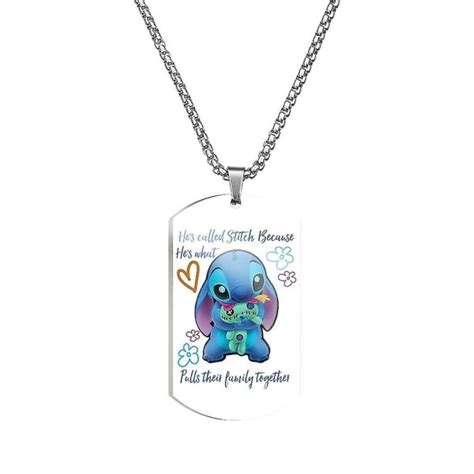 Stitch Lilo Anime Halsband Smycken Hänge Cosplay Tillbehör Julklapp