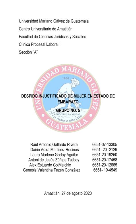 Demanda Presentar Apuntes Universidad Mariano Glvez De Guatemala