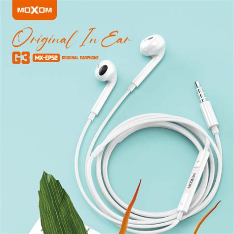 MOXOM G3 AUX Original HI FI In Ear Headphone 1 2 Meters SILVER 3 3 5mm