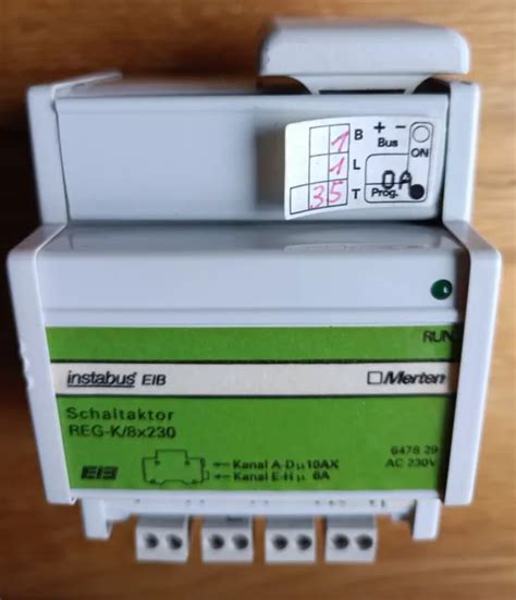 MERTEN 64789 29EIB KNX Schaltaktor 8fach REG K 8x230 EUR 1 00 PicClick DE