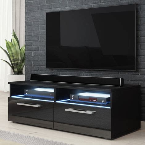 Selsey Silver Tv Lowboard Tv Schrank In Schwarz Mit Offenen