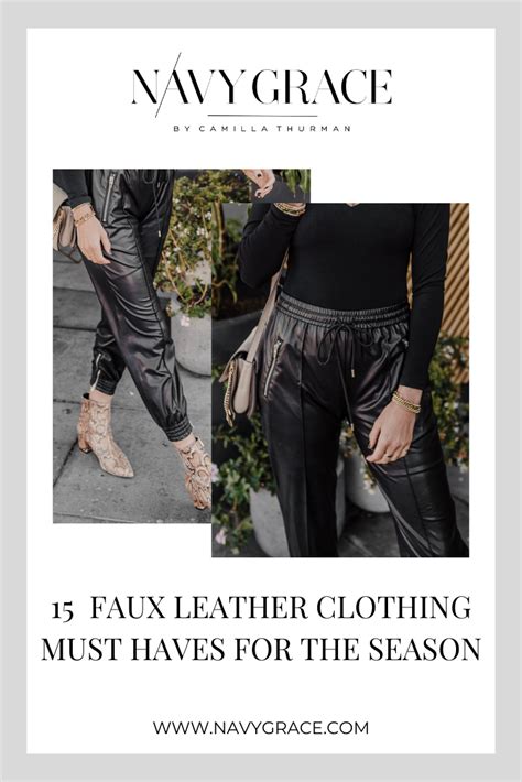 Faux Leather Clothing 15 Must Haves For The Season Navy Grace Faux