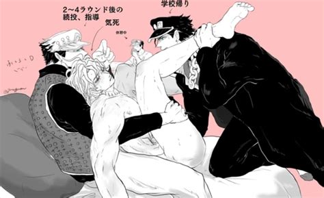 Rule 34 3boys Clothed On Nude Dio Brando Jojos Bizarre Adventure Jotaro Kujo Threesome Yaoi