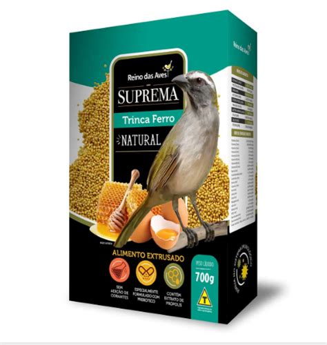 Ração Suprema Trinca Ferro Natural 700g Reino das Aves Comercial