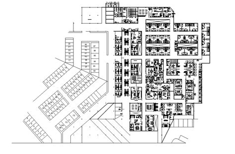 Hospital Architecture Floor Plan AutoCAD Drawing DWG File