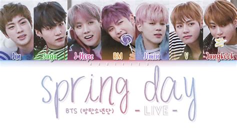 Bts 방탄소년단 Spring Day Live 봄날 Color Coded Lyrics Hanromeng