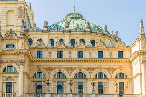 Juliusz Slowacki Theatre En Krak W Imagen De Archivo Editorial Imagen