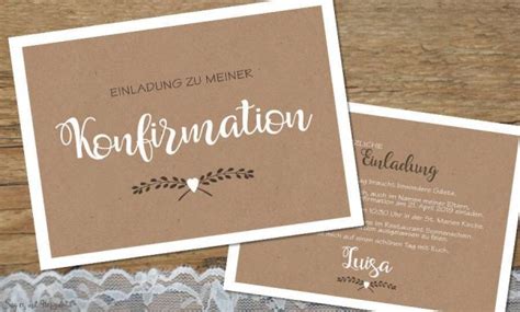 Einladungskarten Konfirmation Diy