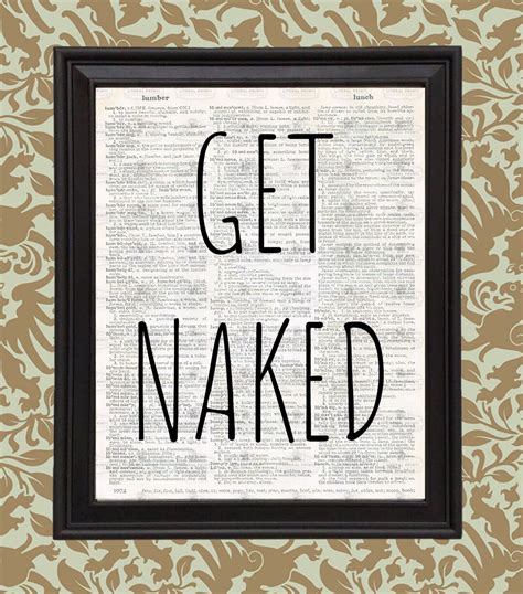 GET NAKED Funny Bathroom Sign Farmhouse Style Bath Toilet Etsy