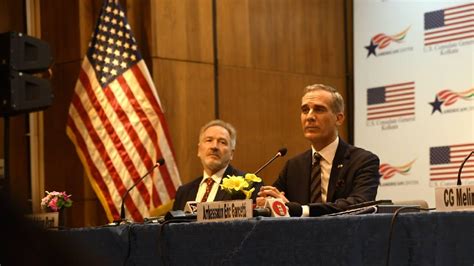 U S Ambassador Eric Garcetti Offers Support For Manipur Calls It A