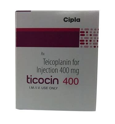 Ticocin Teicoplanin For Injection 400 Mg At Rs 2039 Piece In Ahmedabad