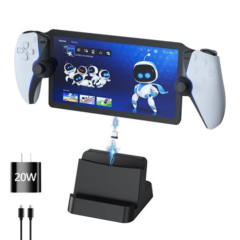 Charging Stand With PD 20W Adapter And USB Cable For Playstation Portal