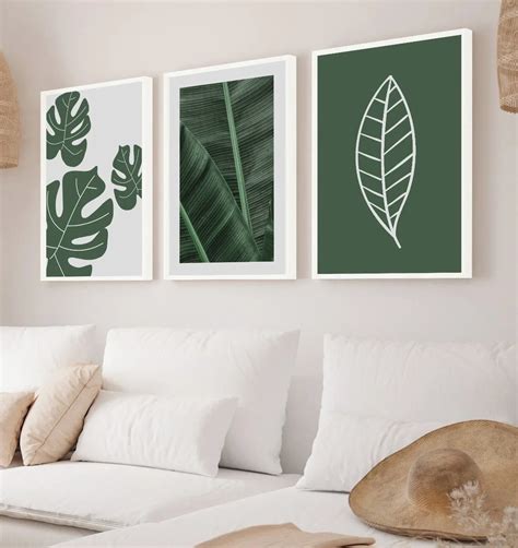 Quadro Decorativo Costela De Adão Folhagens Verde Moldura Elo7