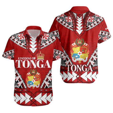 Tonga Short Sleeve Shirt Kingdom Of Tonga Tribal Patterns