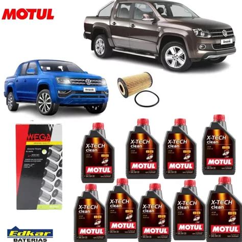 Kit Óleo Motul 5w30 C3 Amarok 3 0 V6 2018 2019 2020 2021 22