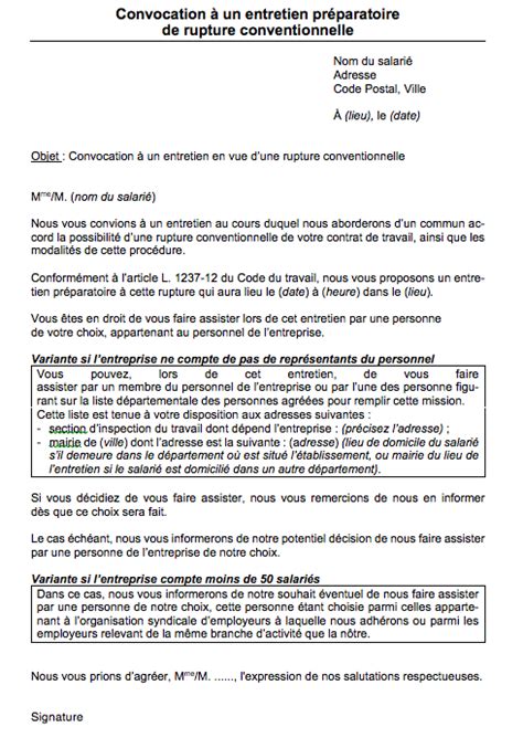 Exemple De Lettre De Rupture Conventionnelle Mod Le Gratuit De Lettre