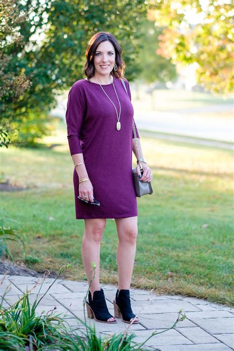 Fall Dress Outfit With Peep Toe Booties Jo Lynne Shane