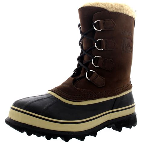 Mens Sorel Caribou Winter Snow Waterproof Fleece Lined Mid Calf Boots