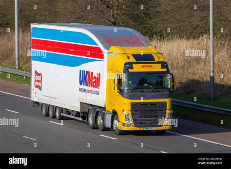 Dhl Uk Mail Express Parcels Haulage Delivery Trucks Lorry