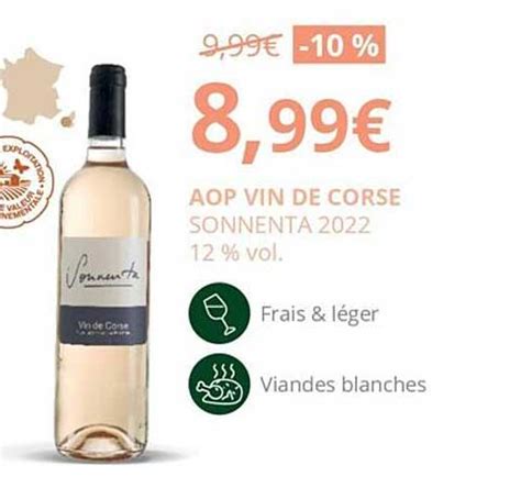 Promo Aop Vin De Corse Sonnenta 2022 12 Vol Chez La Vignery