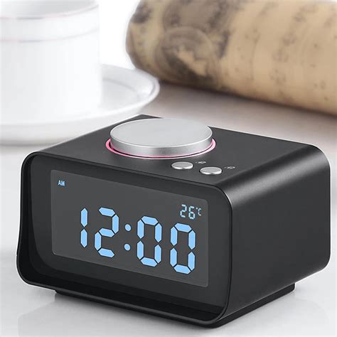 K1 Music Alarm Clock Multifunction Mini Bedroom Clock Radio LCD Display Surround for Computer PC ...