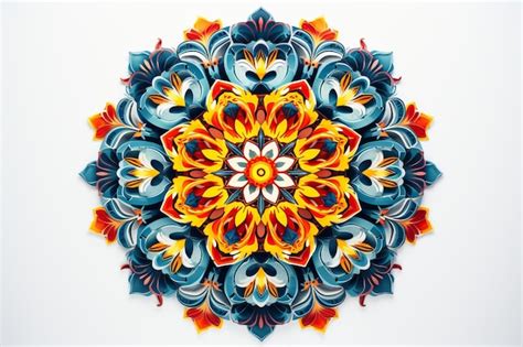 Mandala high resolution with white background | Premium AI-generated image