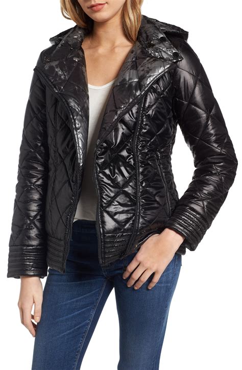 Guess Reversible Packable Asymmetrical Quilted Jacket Nordstrom