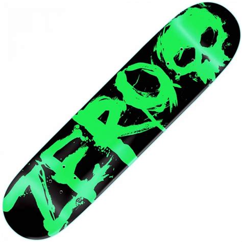 Zero Skateboards Zero Blood Green Skateboard Deck 7875 Zero