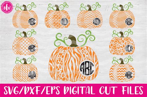 Halloween Pumpkins Svg Dxf Eps Cut File By Afw Designs Thehungryjpeg