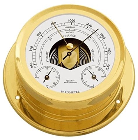 Fischer Instruments 1600bth 45 Brass Nautical Barometer