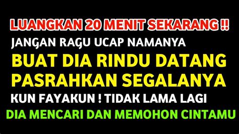 Dengarkan Menit Jangan Ragu Ucap Namanyadia Akan Datang Pasrahkan