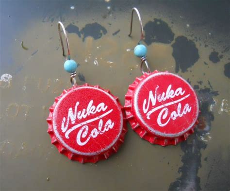 Sale Fallout Inspired Nuka Cola Classic Bottle Cap Earrings Etsy