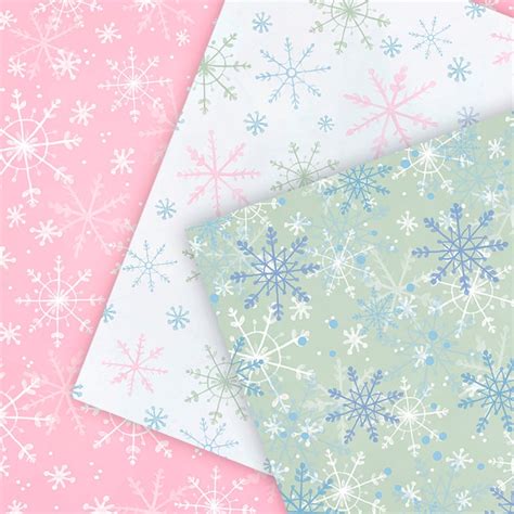 Schneeflocke Scrapbook Papier Weihnachten Digitales Papier Etsy De