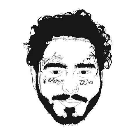 Artstation Lineart Of Post Malone